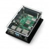 Gehäuse für Raspberry Pi 4B Box V2 für DIN-Schiene - schwarz und transparent - zdjęcie 1