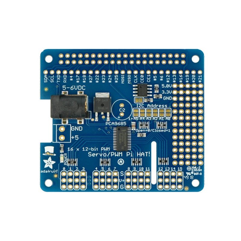 Adafruit Mini Kit 16-Kanal-PWM-Treiber – Servo Hat für Raspberry Pi