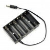 Korb für 6 AA (R6) Batterien mit DC 5,5 / 2,1 mm Anschlüssen - zdjęcie 1