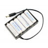 Korb für 6 AA (R6) Batterien mit DC 5,5 / 2,1 mm Anschlüssen - zdjęcie 2