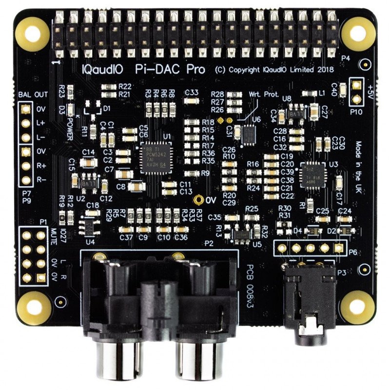 Pi-DAC PRO - Soundkarte für Raspberry Pi 4B / 3B + / 3/2 / B + / A +