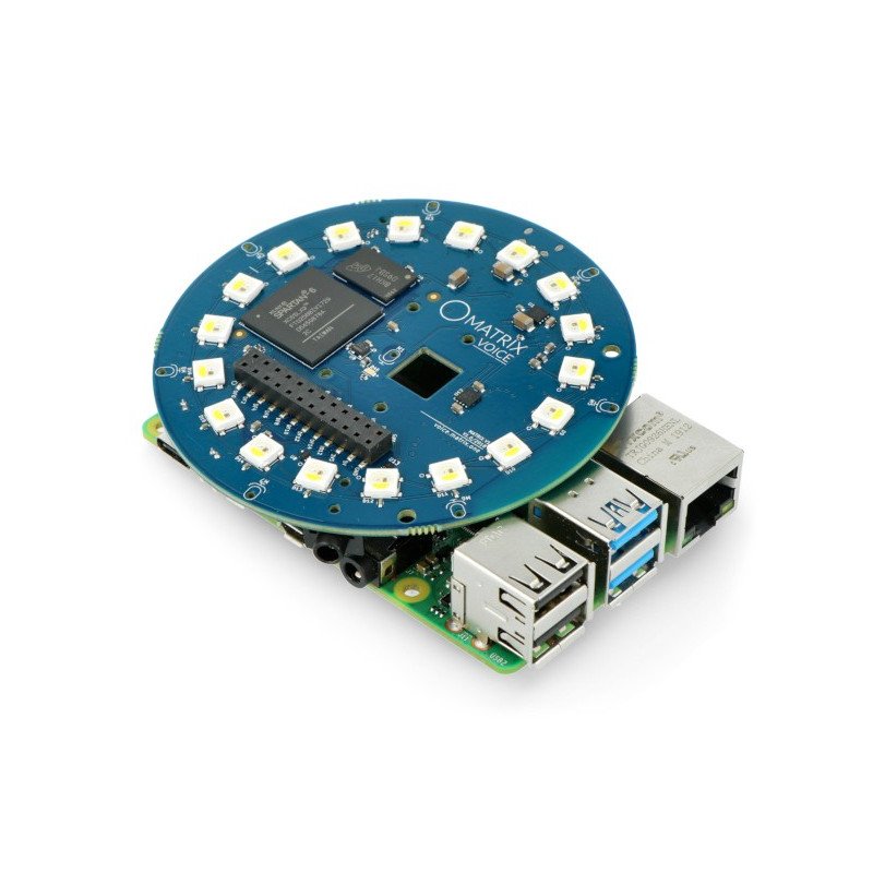 Matrix Voice - Spracherkennungsmodul + 18 LED RGBW - Overlay für Raspberry Pi