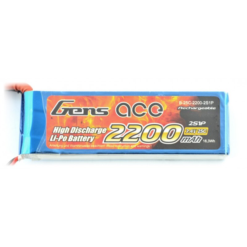 LiPol Gens Ace 2200mAh 25C 2S 7,4V