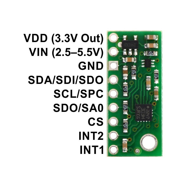 LSM303D 3-Achsen-Beschleunigungsmesser + IMU 6DoF I2C /