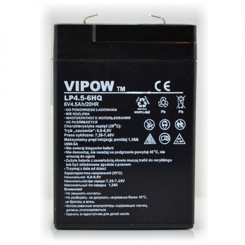 Gelbatterie 6V 4,5Ah Vipow