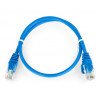 Ethernet-Netzwerkkabel Patchkabel UTP 5e 0,5 m - blau - zdjęcie 2