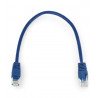 Ethernet-Netzwerkkabel Patchkabel UTP 5e 0,25 m - blau - zdjęcie 2