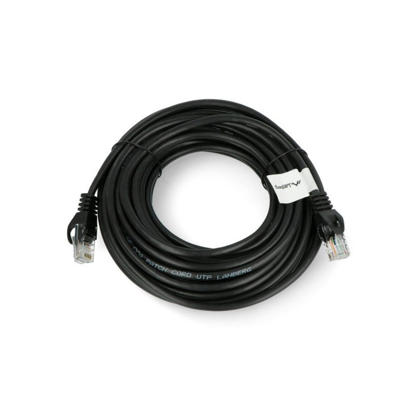 Ethernet Patchkabel UTP 5e 10m - schwarz