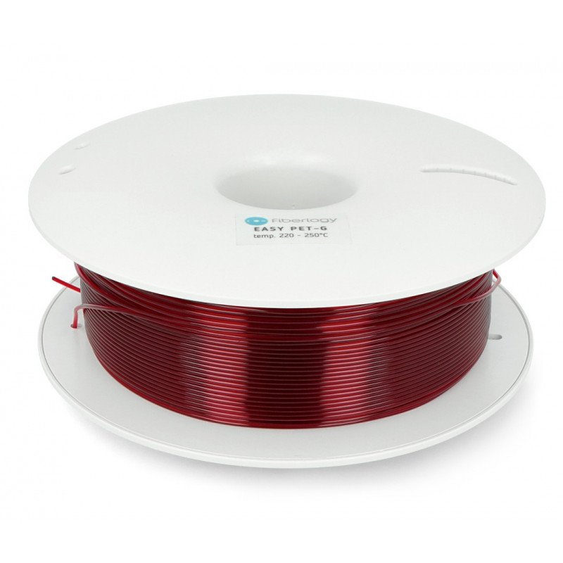 Fiberlogy Easy PET-G Filament 1,75 mm 0,85 kg - transparentes Burgund