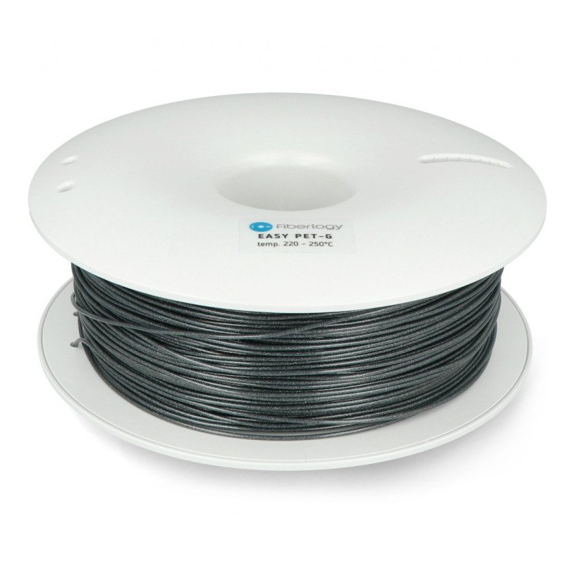 Fiberlogy Easy PET-G Filament 1,75 mm 0,85 kg – Schwindel (schwarz mit Glitzer)