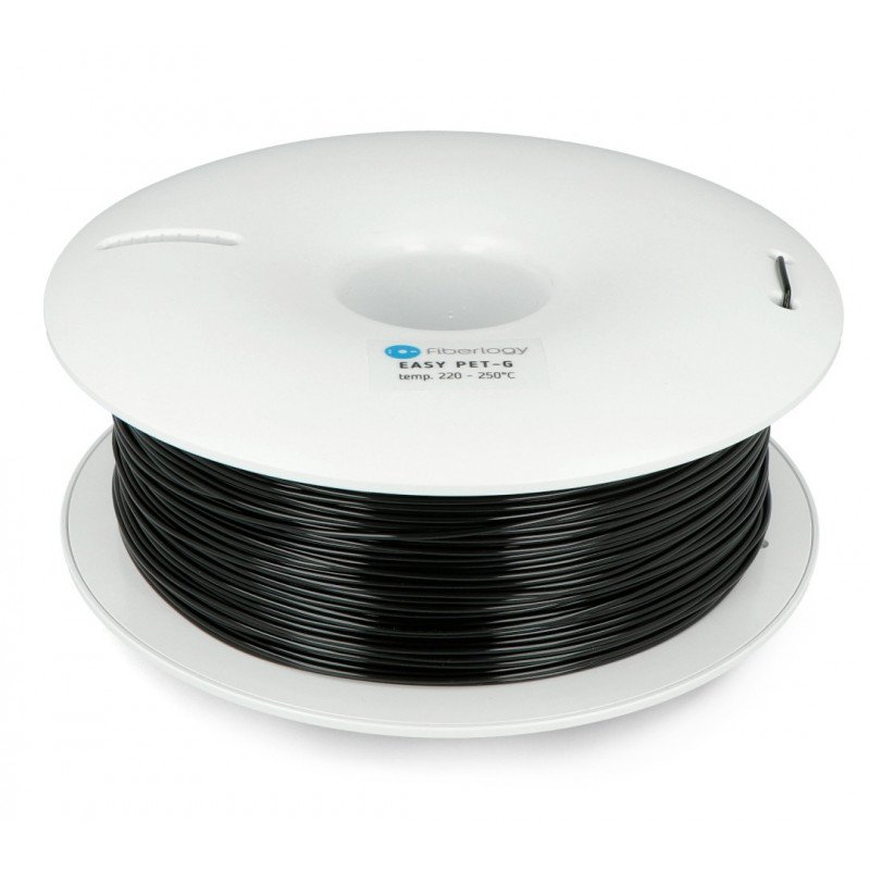 Fiberlogy Easy PET-G Filament 1,75 mm 0,85 kg - schwarz