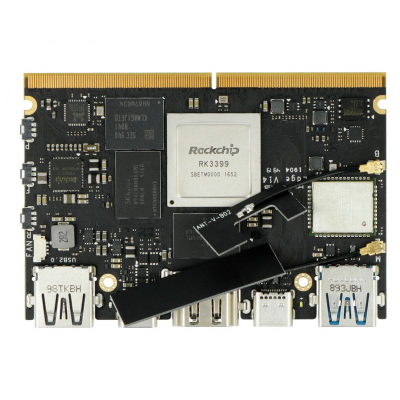 Khadas Edge Basic - Rockchip RK3399 WLAN, Bluetooth Cortex A72 / A53 + 2 GB RAM / 16 GB eMMC