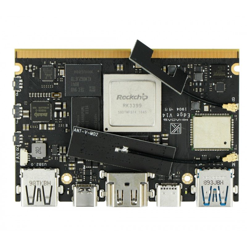 Khadas Edge Pro – Rockchip RK3399 WLAN, Bluetooth Cortex A72 / A53 + 4 GB RAM / 32 GB eMMC