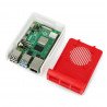 Gehäuse für Raspberry Pi 4B - ABS - LT-4A11 - weiß und rot - zdjęcie 5