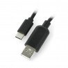 USB A - USB C Kabel mit Ein-/Ausschalter, schwarz - 0,9 m - zdjęcie 1