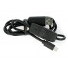 USB A - USB C Kabel mit Ein-/Ausschalter, schwarz - 0,9 m - zdjęcie 3