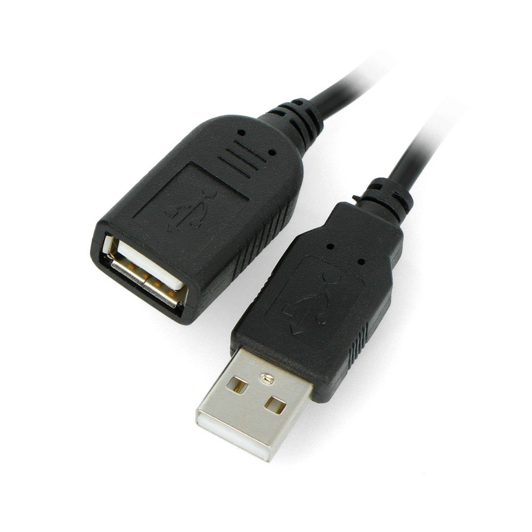 USB A - A Verlängerungskabel mit Ein-/Ausschalter, schwarz - 0,5 m