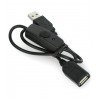 USB A - A Verlängerungskabel mit Ein-/Ausschalter, schwarz - 0,5 m - zdjęcie 2