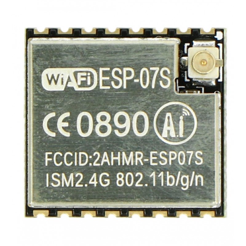 WiFi-Modul ESP-07S ESP8266 - 9 GPIO, ADC, U.Fl-Buchse