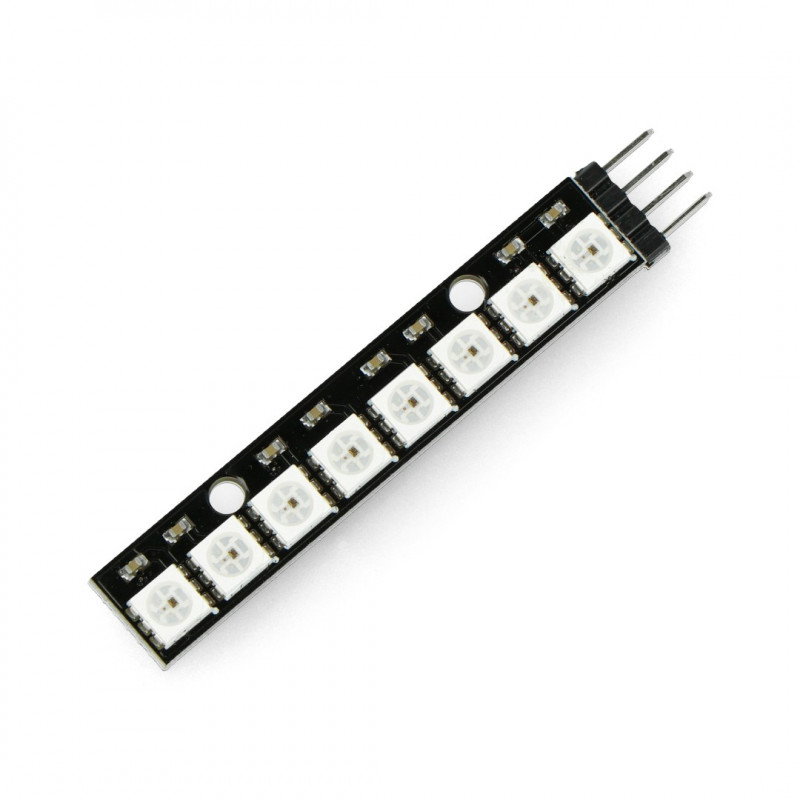 RGB-LED-Streifen WS2812 5050 x 8 LEDs - 53 mm - gelötete Anschlüsse