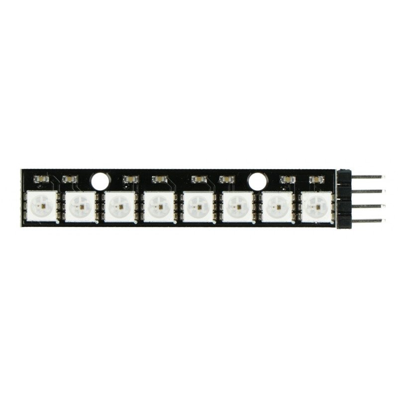 RGB-LED-Streifen WS2812 5050 x 8 LEDs - 53 mm - gelötete Anschlüsse