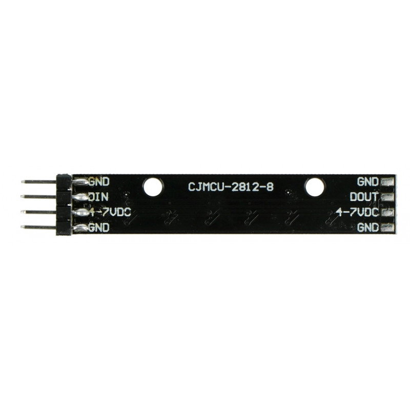 RGB-LED-Streifen WS2812 5050 x 8 LEDs - 53 mm - gelötete Anschlüsse