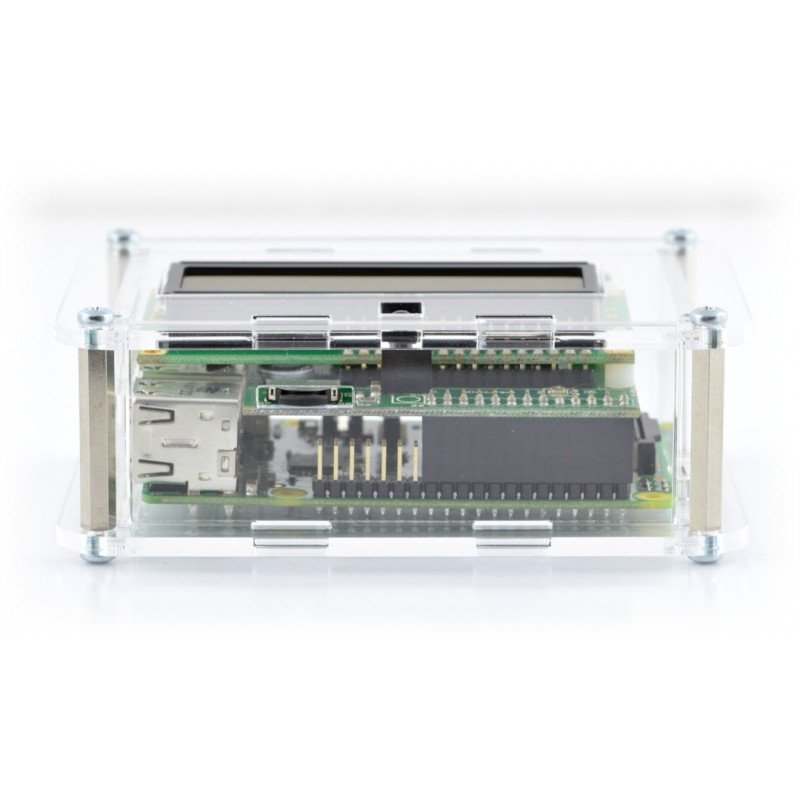 Raspberry Pi B + Gehäuse und PiFace Control & Display 2 Modul - transparent