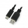 ART USB A 2.0 - USB C schwarzes Kabel - 2m - zdjęcie 1