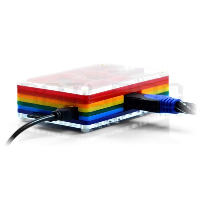 Gehäuse für Raspberry Pi B – Regenbogen