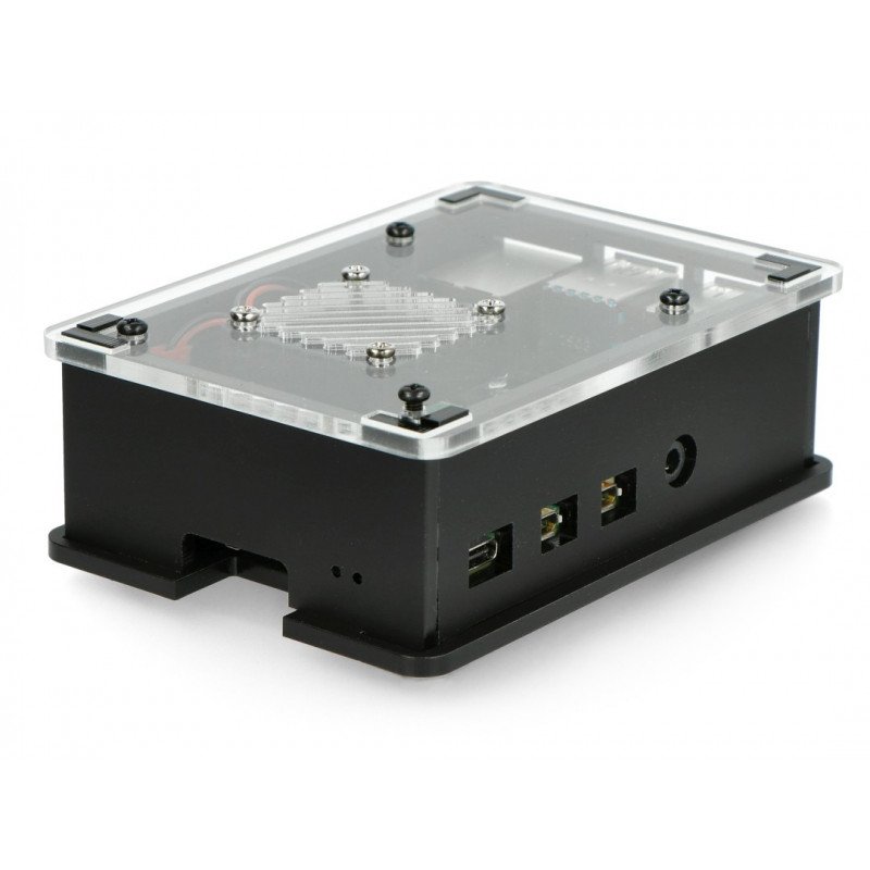 Acrylgehäuse mit 5V Lüfter für Raspberry Pi 4 - TPH - 001