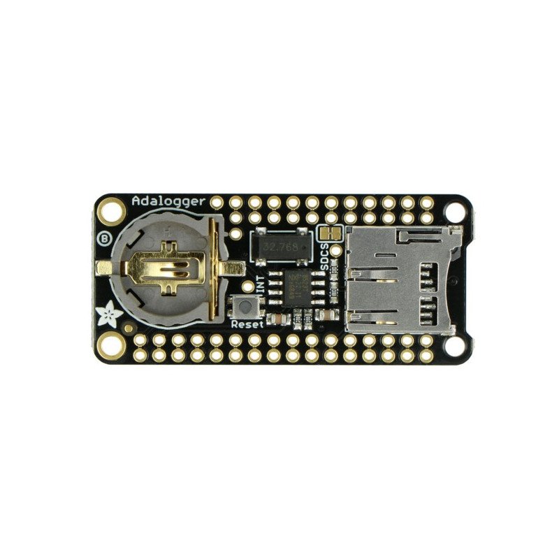 Adalogger FeatherWing - ein Modul mit einer RTC-Uhr und einem microSD-Steckplatz für die Feather-Serie