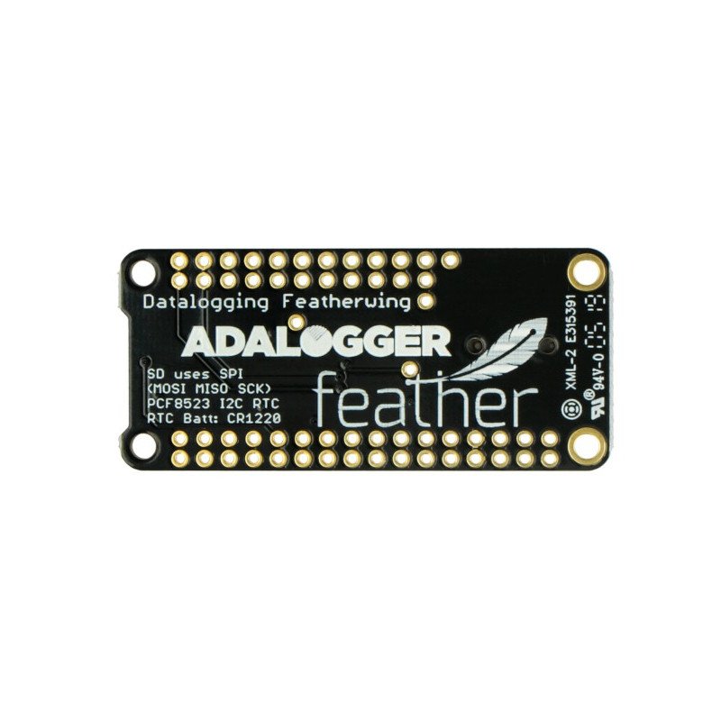 Adalogger FeatherWing - ein Modul mit einer RTC-Uhr und einem microSD-Steckplatz für die Feather-Serie