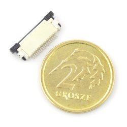 ZIF-Buchse, FFC / FPC, 16-polig horizontal, Raster 0,5 mm, Kontakt oben