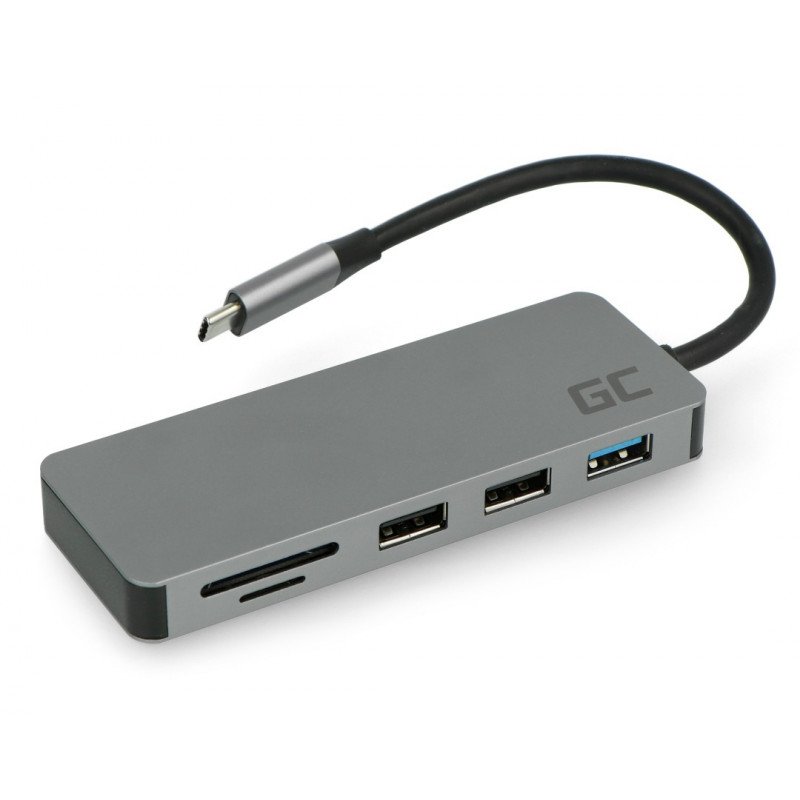 Hub - USB-C / HDMI / DEX / SD / microSD / USB 3.0 / USB 2.0 Green Cell-Dockingstation