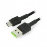 Green Cell Ray USB 2.0 Typ A - USB 2.0 Typ C Kabel mit Hintergrundbeleuchtung - 1,2 m schwarz mit Geflecht - zdjęcie 1