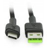 Green Cell Ray USB 2.0 Typ A - USB 2.0 Typ C Kabel mit Hintergrundbeleuchtung - 1,2 m schwarz mit Geflecht - zdjęcie 2
