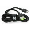 Green Cell Ray USB 2.0 Typ A - USB 2.0 Typ C Kabel mit Hintergrundbeleuchtung - 1,2 m schwarz mit Geflecht - zdjęcie 3