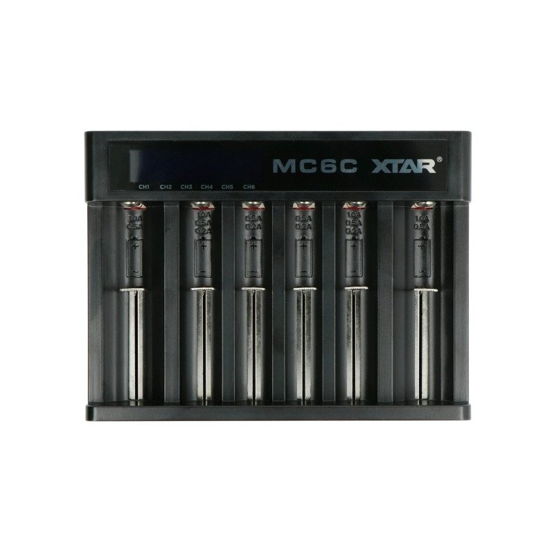XTAR MC6 Batterieladegerät - AA, AAA 1-6 Stk.