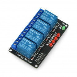 Relaismodul 4 Kanäle - Kontakte 10A / 250VAC - 5V Spule