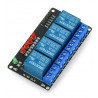Relaismodul 4 Kanäle - 10A / 250VAC Kontakte - 5V Spule - zdjęcie 2