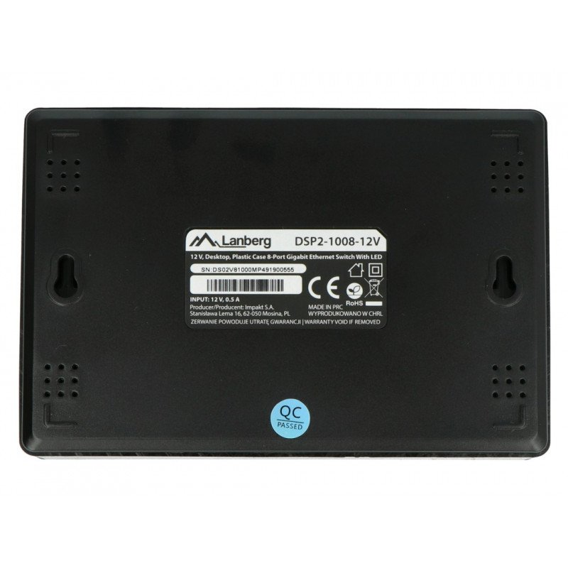 Lanberg DSP2-1008-12V Switch 8 Ports 1000Mbps