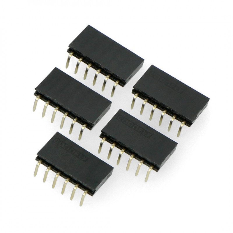 1x6 weibliche Winkelleiste, 2,54 mm Raster