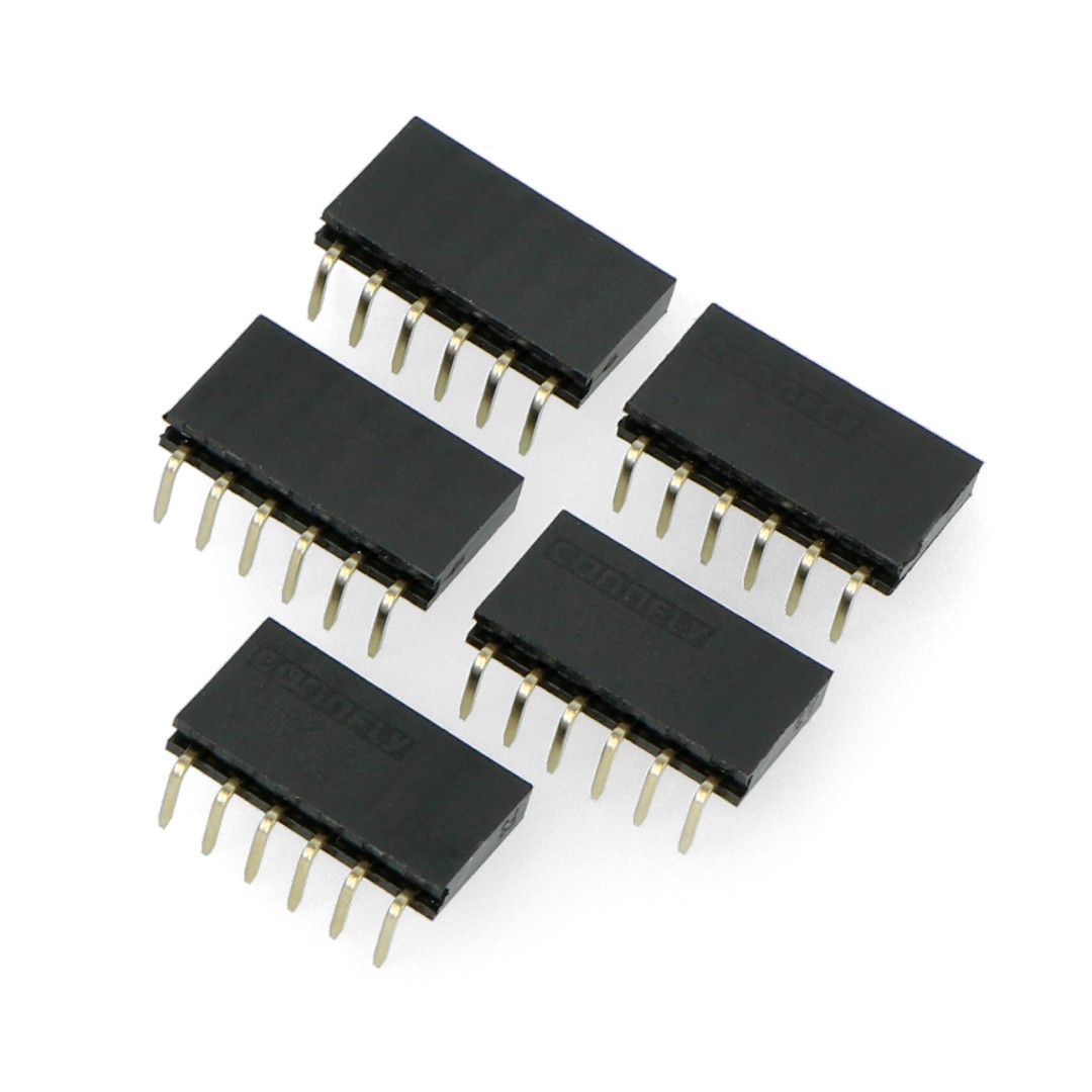 1x6 weibliche Winkelleiste, 2,54 mm Raster