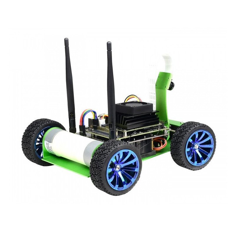 JetRacer - 4-Rad-KI-Roboterplattform mit Kamera und DC-Antrieb und OLED-Display für Nvidia Jetson Nano