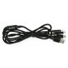3in1 USB Kabel - Micro USB USB Typ C Lightning M-Life 1m - schwarz - zdjęcie 3