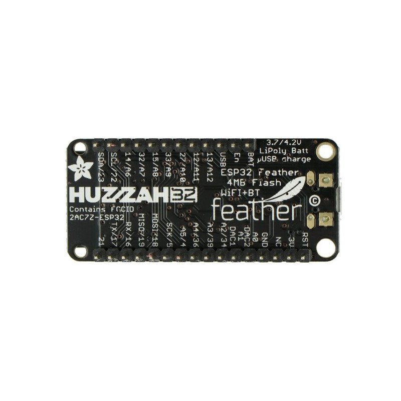 Adafruit Feather Huzzah ESP32 - WiFi-Modul, Bluetooth GPIO - gelötete Anschlüsse