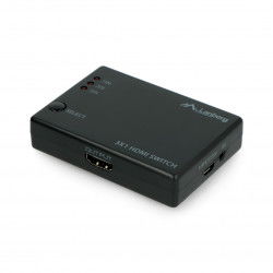 Videoswitch - 3 HDMI-Anschlüsse - mit Fernbedienung und IR-Empfänger - microUSB-Anschluss - Lanberg SWV-HDMI-0003
