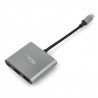 Hub - Multiport Natec Fowler Mini - USB-C PD HDMI - grau - zdjęcie 1