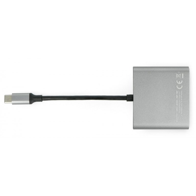 Hub - Multiport Natec Fowler Mini - USB-C PD HDMI - grau