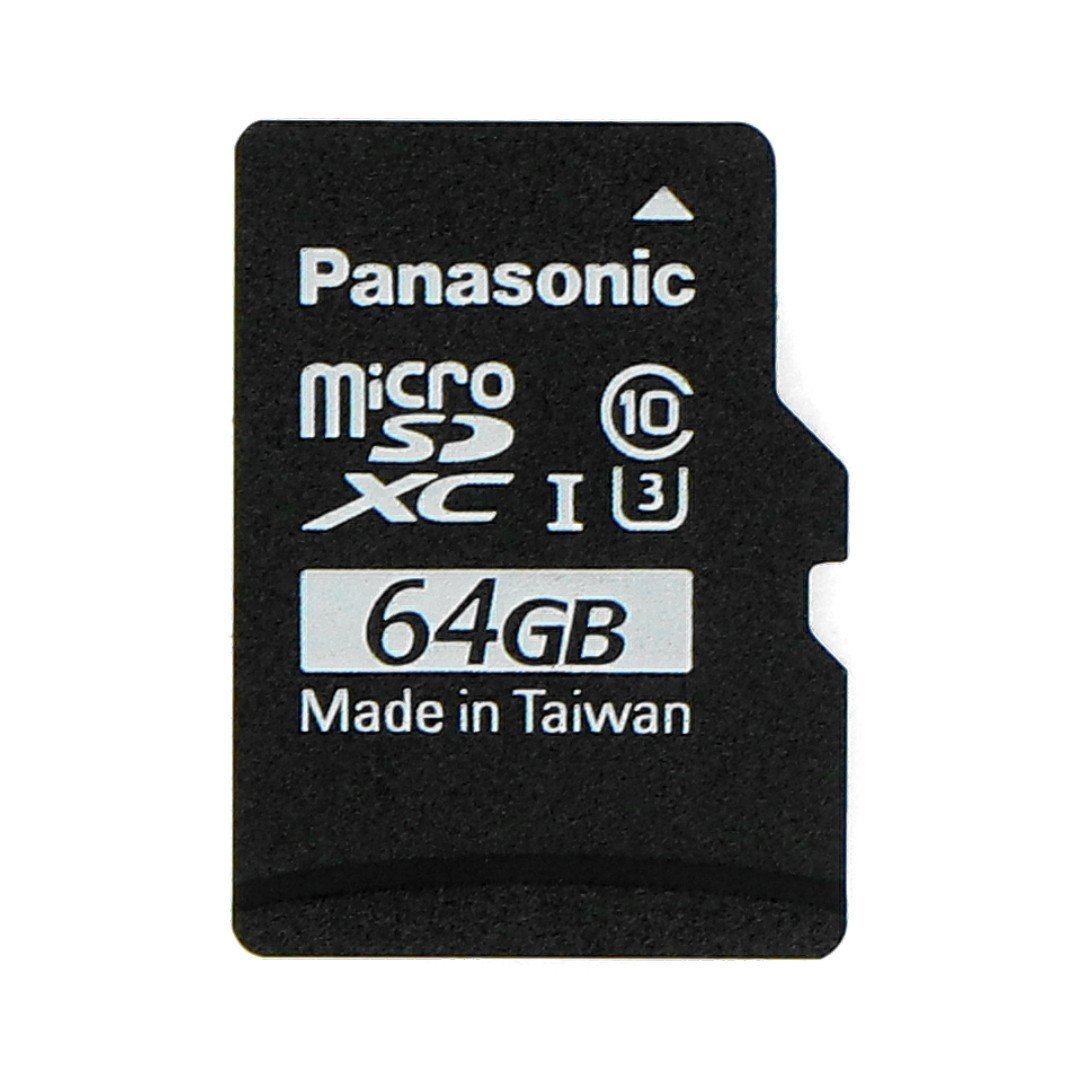 Panasonic microSD Speicherkarte 64GB 40MB/s Klasse A1 + Raspbian System für Raspberry Pi 4B/3B+/3B/2B/Zero